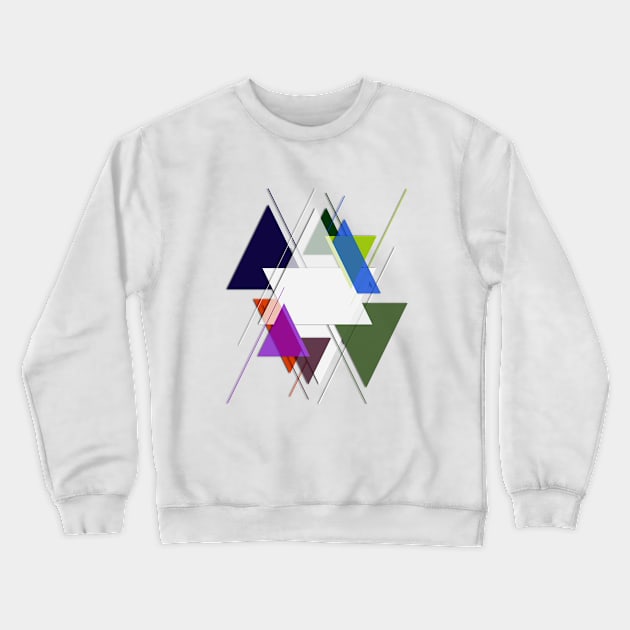 Triangles Clolors Crewneck Sweatshirt by bobyberto